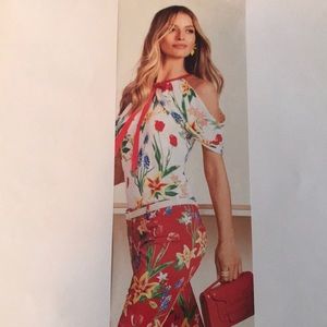 New York & Co 7th Avenue Crop Pant & Top Floral